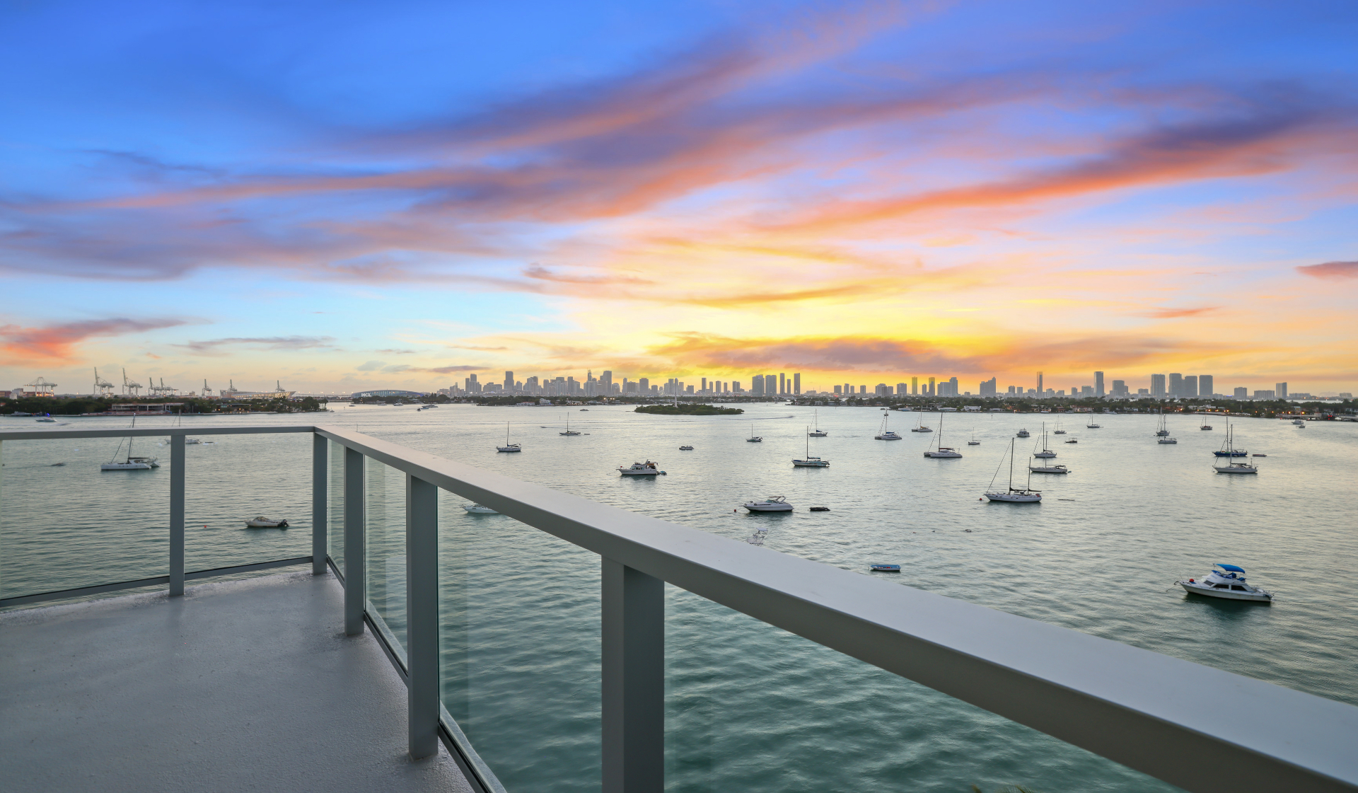 Flamingo Point | Miami, FL | Balcony sunset view